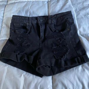 Aeropostale black denim shorts